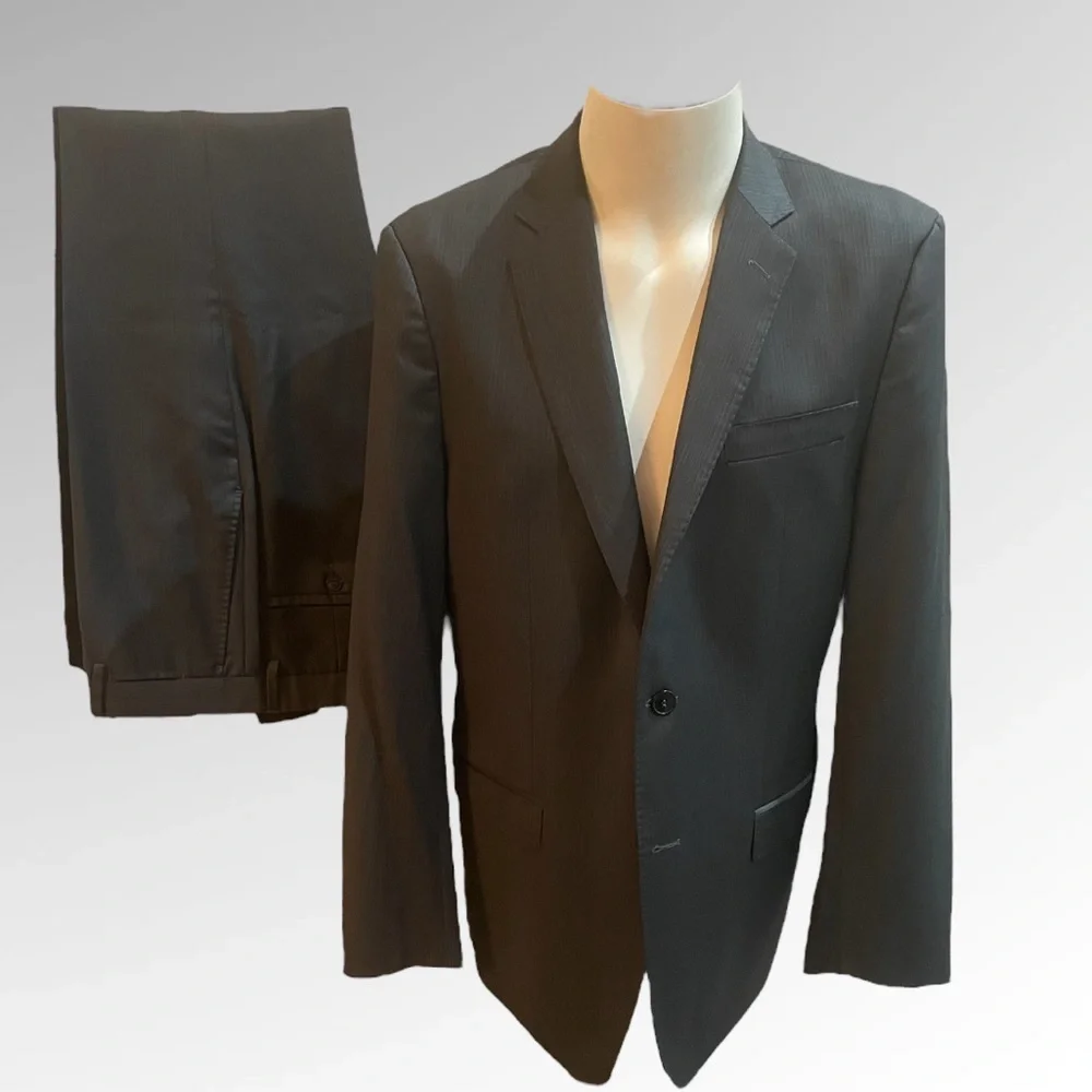 VERSACE COLLECTION GIANNI VERSACE Mens Grey Suit Size EU 50 US 40